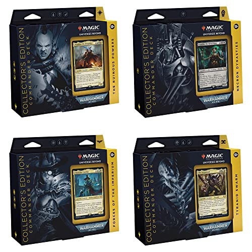 Magic: The Gathering Universes Beyond Warhammer 40,000 Collector’s Edition Commander Deck Bundle – Includes all 4 Decks