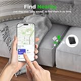 Hoxe Air Tracker, Key Finder Works with Find My App (iOS Only), Bluetooth Tracker Tag for Keys, Luggage, Suitcases and Pets, Loud Beep, Worldwide Tracking, Replaceable Battery, 3-Pack