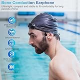 Bone Conduction Swimming Headphones -IPX8 Waterproof Earphones Built-in 32GB MP3 Player & 7-Hour Playtime,Bluetoeth 5.4 Open Ear Headphones with Wireless Underwater Earbuds for Swimming Outdoor Sports