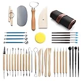 Clay Tools 40PCS Pottery Tools Clay Sculpting Tools Polymer Clay Tools Kit Ceramic Tools for DIY Handcraft Modeling Clay Carving Tools Set