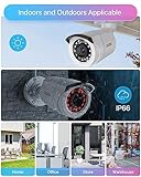 ZOSI H.265+ Home Security Camera System with AI Human Vehicle Detection, 5MP 3K Lite 8 Channel CCTV DVR Recorder and 8 x 1080p Weatherproof Bullet Camera Outdoor Indoor, 80ft Night Vision, 1TB HDD