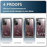 SPIDERCASE Designed for Samsung Galaxy S22 Ultra Case, Waterproof Built-in Screen Protector Full Protection Heavy Duty Shockproof Case, Purple/Clear