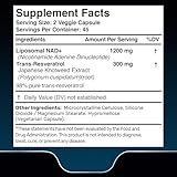 WELLNESS LABSRX NAD Supplement, 1500mg - Liposomal NAD+ Supplement with Resveratrol, NAD Plus Boosting - Support Cellular Health, Stamina & Healthy Aging - Ultra Strength Capsules, USA Made