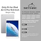 SEYMAC for iPad Air 3 Case 10.5'' for iPad Pro 10.5 Case, Heavy Duty Full-Body Shockproof Protective Case with Screen Protector, 360° Rotating Stand, Hand/Shoulder Strap for iPad Air 3rd Gen,Red