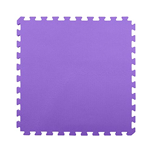 FlooringInc's 1/2" Soft Non-Toxic Baby Play Mat, Toddler Playmat, Colorful Puzzle PlayMat, Floor Mats for Kids & Babies, EVA Foam Interlocking Tiles for Nursery & Playroom | Purple, 15 Tiles, 60 Sq/Ft