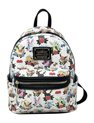 Loungefly Pokemon Eeveelutions Tattoos Print Womens Shoulder Bag Handbag Purse
