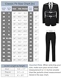 P&L Men's Two-Piece Classic Fit Office 2 Button Suit Jacket & Pleated Pants Set, Silver Grey, 44 Regular / Waist 38"