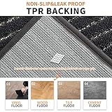 BEQHAUSE Kitchen Rugs Set of 2 Non-Slip Kitchen Runner Rug Washable Kitchen Mats for Floor Absorbent Soft Kitchen Area Rug for Sink,Laundry,Hallway&Kitchen 24”x35”+24”x60” Dark Grey