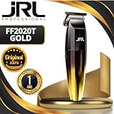 JRL Professional | FreshFade 2020T-G Gold Trimmer | Professional Hair Trimmer w/Cool Blade Technology | Rechargeable w/Stainless Steel Blades and Corrosion Proof (GOLD), Black