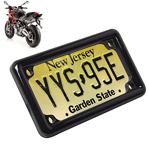 Autogem Universal led Lighting Motorcycle License Plate Frame 4Functions- Running Light/Brake Light/Right Turn Light/Left Turn Light