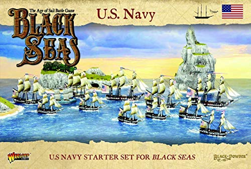 Warlord Black Seas The Age of Sail US Navy Fleet Game - Role Playing Strategy Board Games for Adults, Table Top The Age of Sail Strategic Wargaming Kit - Tabletop Military History RPG with Terrain