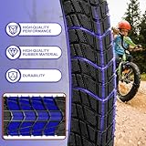 2-Pack BMX Kids Bike Tires, 20×2.125 inch Bike Replacement Tire, Puncture-Resistant Bicycle Tire and Tube, 20" Inner Tubes Schrader Valve, Compatible with Child, Tricycle, Cruiser Bike