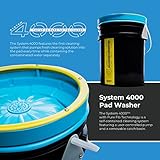 System 4000 Polishing Pad Washer – Pure Flo Cleaning Bucket System w/Controlled Pump & Removable Basin - Wool & Foam Pad Cleaner for 3-7" Pads - Compatible w/Cleaning Accessories Like Mitts & More