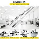 VEVOR Linear Rail, 2 PCS SBR 20-2200mm, Linear Guideway Rail, and 4 PCS SBR20UU Square Type Carriage Bearing Blocks, Linear Guide Rails for Automated Machines Equipments and DIY CNC Routers