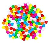 Hygloss Products Wood Heart Beads - Colorful Wooden Crafts Great For Jewelry Making - 18mm, 125 Pack