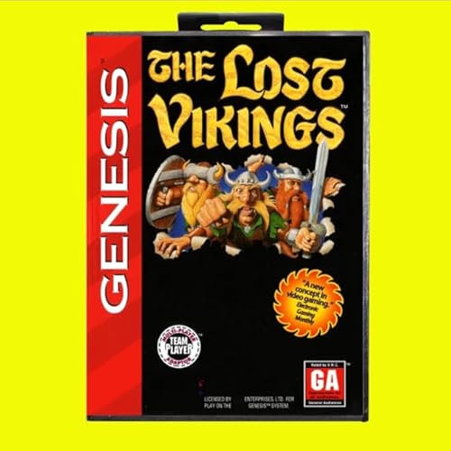 Lost Vikings Game Cartridge 16 Bit MD Game Card With Retail Box For Sega Mega Drive