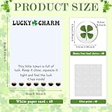 Colingmill 40 Set Lucky Charm Pocket Hug Token Bulk Cards with Four Leaf Clover Good Luck Pocket Token Keepsake Exchange Relationship Gift for St Patrick's Day Family Friends Employee Coworkers Gifts