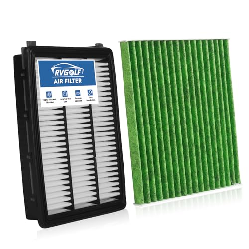 RVgolf Engine+Cabin Air Filters Fit for Hyundai Tucson 2016-2021, Kia Sportage 2017-2022 Engine Air Filter Replacement Cabin Air Filter Accessories# 97133-D1000 CA12065