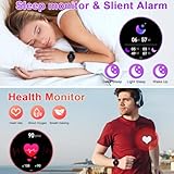 Smart Watch for Men Women Fitness: Waterproof Make/Answer Call Smart Watches for Men Digital Mens Watches Run Smartwatch Android Phones iPhone Samsung Compatible Heart Rate Monitor Step Tracker Black