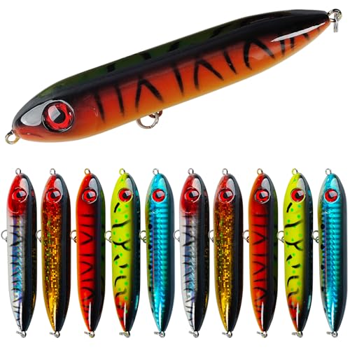 VATEICO Catfish Float Rig Rattling Line Float Rig Lure Demon Dragon Stye Peg for Santee Rig Circle Hooks Rig Fishing Wire Leader with Snaps (10pcs Lures), 3.94inch