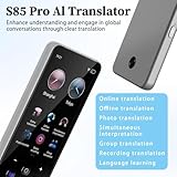 Language Translator Device, Real Time Translation Device for 138 Languages/Chatgpt/Offline/Recording/Photo Translator, 3.97"Touch Screen, Portable Translator for Business Travel Learning