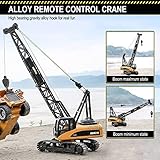 Fistone 1/14 RC Truck Crawler Tower Crane Hoist Dragline Die-cast Model Lifiting Cable Remote Control Excavator Tractor Digging Engineering Toy Construction Vehicle