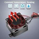 Nezyo PTC Car Fan Air Heater, 12v 100w Energy Saving PTC Car Air Heater Constant Temperature Heating Element PTC Heater with Heating and Fan Modes for Home, Small Space, Air Conditioner(2 Pcs)