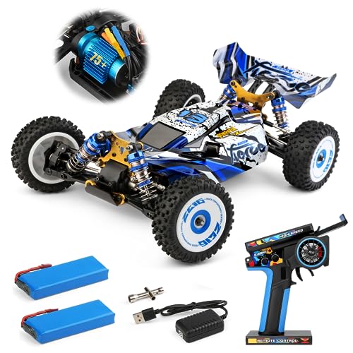 CKYSCHN WLtoys 124017(V2) Fast RC Car, 1/12 Brushless RC Cars, 75km/h 4x4 Hobby RC Buggy Cars with Independent ESC for Adults, Fast Remote Control Truck Car with 2 Battery