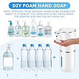 2 Pack Automatic Soap Dispensers,13.4oz/380ml USB Touchless Automatic Foaming Soap Dispenser,Rechargeabled Wall Mounted Smart Soap Dispenser for Bathroom Kitchen Dish Soap