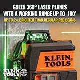 Klein Tools 93CPLG Compact Self-Leveling Laser Level, Bright Green 360-Degree Laser Planes, Rechargeable, Magnetic Mount