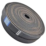 POWGE 10Meters 3M-20mm HTD 3M Open Ended Timing Belt Width 20mm Rubber Fiberglass Neoprene Arc Tooth HTD3M Synchronous Belt Pulley Laser Engraving CNC,Pack of (10Meters, Width 20mm)