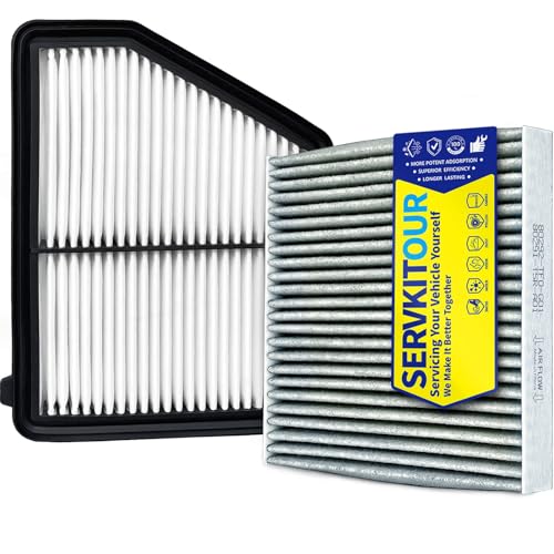 SERVKITOUR Cabin and Engine Air Filter Set for HR-V HRV (2023 2024 2025) 2.0L Gas, Replace 17220-5BA-A00, 80291-T5R-A01