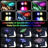 AKEPO 20W RGBW Different Color Dual-Head Twinkle APP Fiber Optic Lights, Sound Activated 900pcs 0.03in 9.8ft/3m Fiber Optic Strands Star Ceiling Light Kit for Home/Car Headliner Star