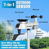 Sainlogic Wireless Weather Station with Outdoor Sensor,Weather Forecast, Temperature,Air Pressure,Humidity,Wind Gauge,Rain Gauge