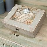 Cottage Garden God Promise Strength Natural Taupe Wood Locket Music Box Plays How Great Thou Art