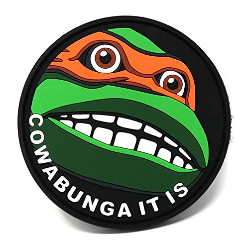 Cowabunga It is PVC Hook and Loop Morale Patch | Funny Tactical Patch