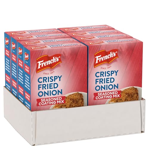 French's Seasoned Coating Mix, Crispy Fried Onion, Delicious Swap for Traditional Breadcrumbs When Preparing Meatloaf, Meatballs, or Burgers, 5 oz (Pack of 8)
