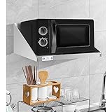 HALLY Stainless Steel Microwave Shelf 24"x24" 200 lb, NSF Commercial Heavy Duty Metal Appliance Wall Mount Floating Shelving for Restaurant, Kitchen, Bar, Home and Hotel