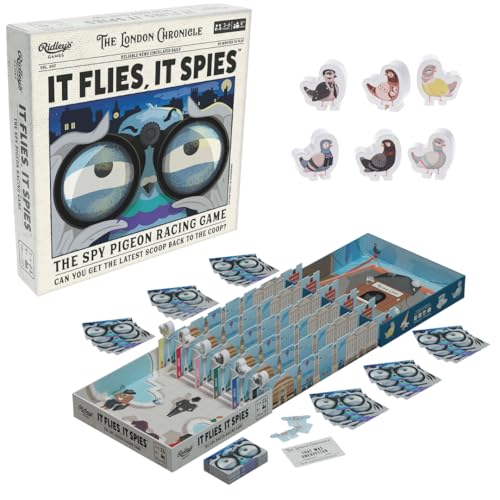 Ridley's Games: If Flies It Spies | The Spy Pigeon Racing Game | Family Strategy Game | for 2-6 Players and Age 8+ with a 20-Minute Playtime