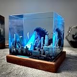 God.ZIL.la Monster Resin lamp, Monster Resin Night Light,Diorama Resin epoxy,Atomic Breath,epoxy Resin Art,Home Decoration,Minimalist Decor,Gift for Son,Gift for Kids (Size L: 3.1''x3.7'')