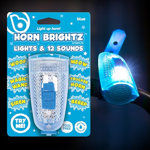 Bike Horn Kids Bike Accessories Horn Brightz Boys Bicycle Horn Bike Accessories for Kids Scooter Accessories Bike Lights Kids Scooter Horn LED Bike Horn Light 5 6 7 8 9 10 11 Year Old
