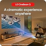 LG CineBeam Q HU710PB 4K Smart Portable Projector with Auto Screen Adjustment, Auto Focus, RGB Laser, Up to 154% DCI-P3