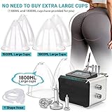 Vacuum Therapy Machine, 3 in 1 Vacuum Cupping Therapy Sets with 1800ML and 1500ML Large Cups, 3 Gua Sha Head, 0-80 cmHg, 5 inch Touch Screen