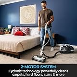 Kenmore DC5070 500 Series Bagless Canister Vacuum with Hair Eliminator Brushroll，2-Motor Cyclonic Technology, HEPA Filtration & 24' Auto Cord Rewind for Pet, Carpets, Hard Floors, Stairs, White