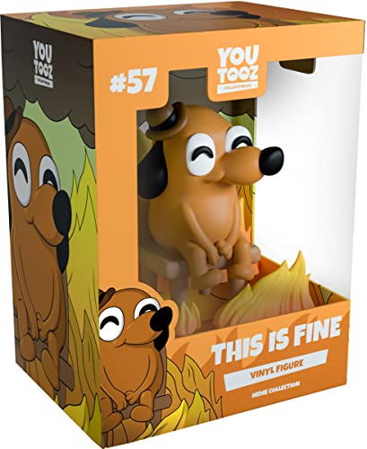 Youtooz This Is Fine Dog - 3.7" Vinyl Figure Based on Funny Internet Meme - Youtooz Meme Collection