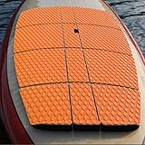 Abahub 12 Piece Surf SUP Deck Traction Pad Premium EVA with Tail Kicker 3M Adhesive for Paddleboard Longboard Surfboard Orange