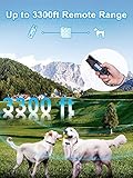 BOUSNIC Dog Shock Collar 2 Dogs (5-120Lbs) - 3300 ft Waterproof Training Collar for Dogs Large Medium Small with Rechargeable Remote, Beep (1-8) Vibration (1-16) and Humane Shock (1-99) Modes