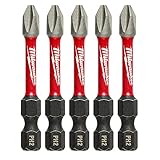 Milwaukee 48-32-4602 Power Bit, 2 Drive, Phillips Drive, 1/4 in Shank, Hex Shank, Steel, Sold as 2 Pack, 10 Count Total