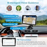 GPS Navigator for Car Truck RV, 9 inch Touch Screen Latest 2025 Map, Real Voice Spoken Turn-by-Turn Direction Reminding Navigation System for Cars, Vehicle GPS with Speed and Red Light Warning (Black)