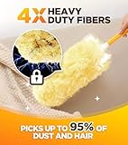 30 Count Heavy Duty Duster Refills for Swiffer Duster, Multisurface 360° Larger Size Dusters with 4X Microfibers, Unscented Disposable Dusters for Cleaning Home, Blinds, Fans, Corners (Only Duster)